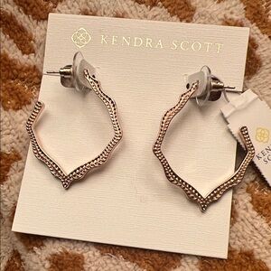 Kendra Scott Textured Rose Gold Hoop Earrings